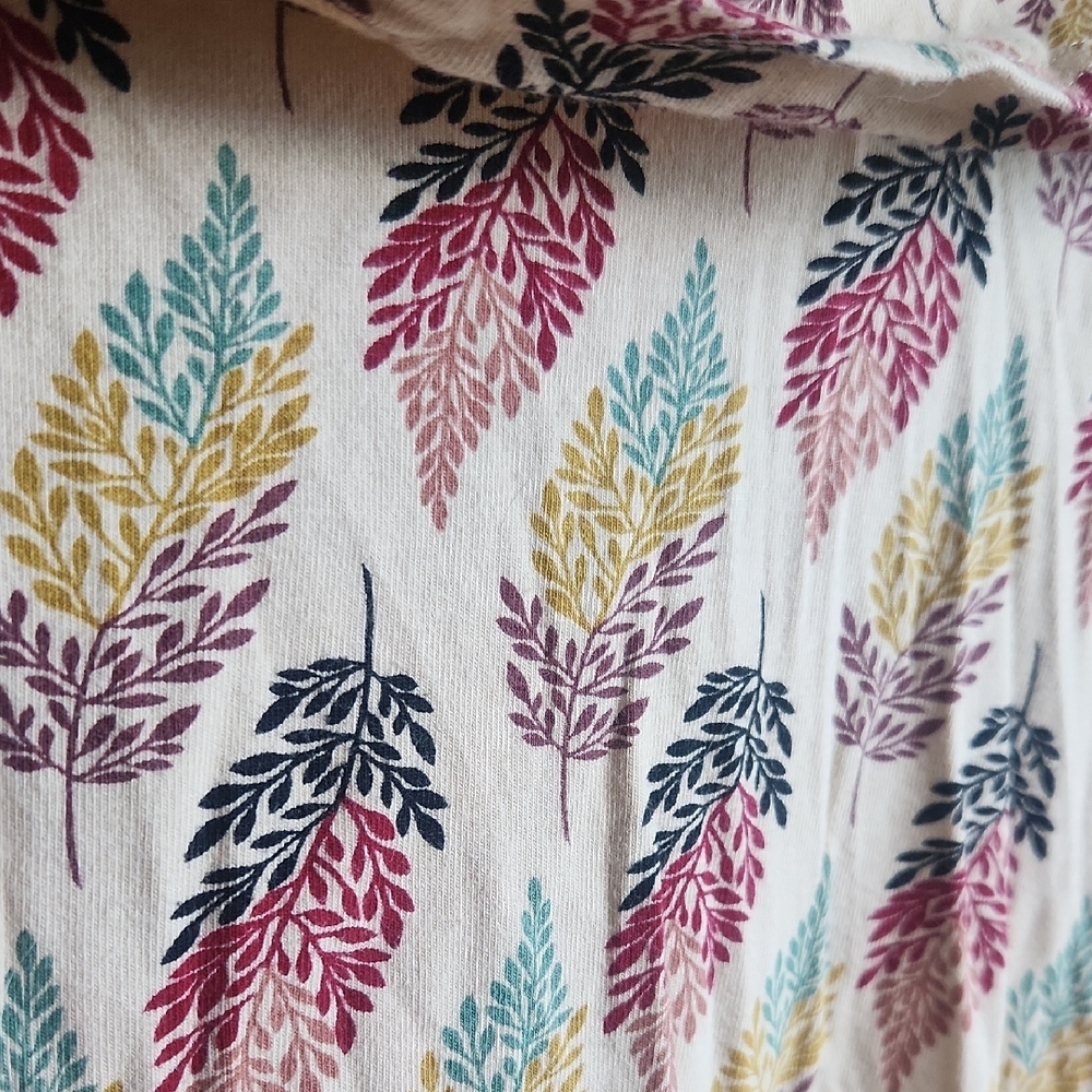 Effie's Heart Cream and Multicolor Leaf Print Top - Picture 7 of 7
